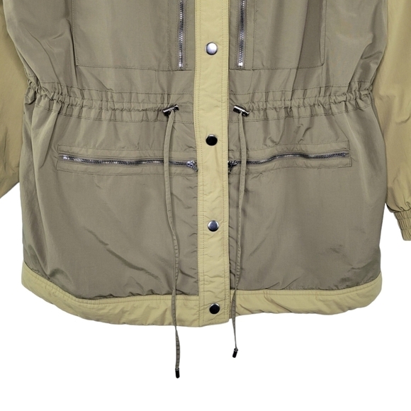 Future Collective Two-Tone Quilt Lined Utility Jacket Women's Size L Green - Picture 4 of 11